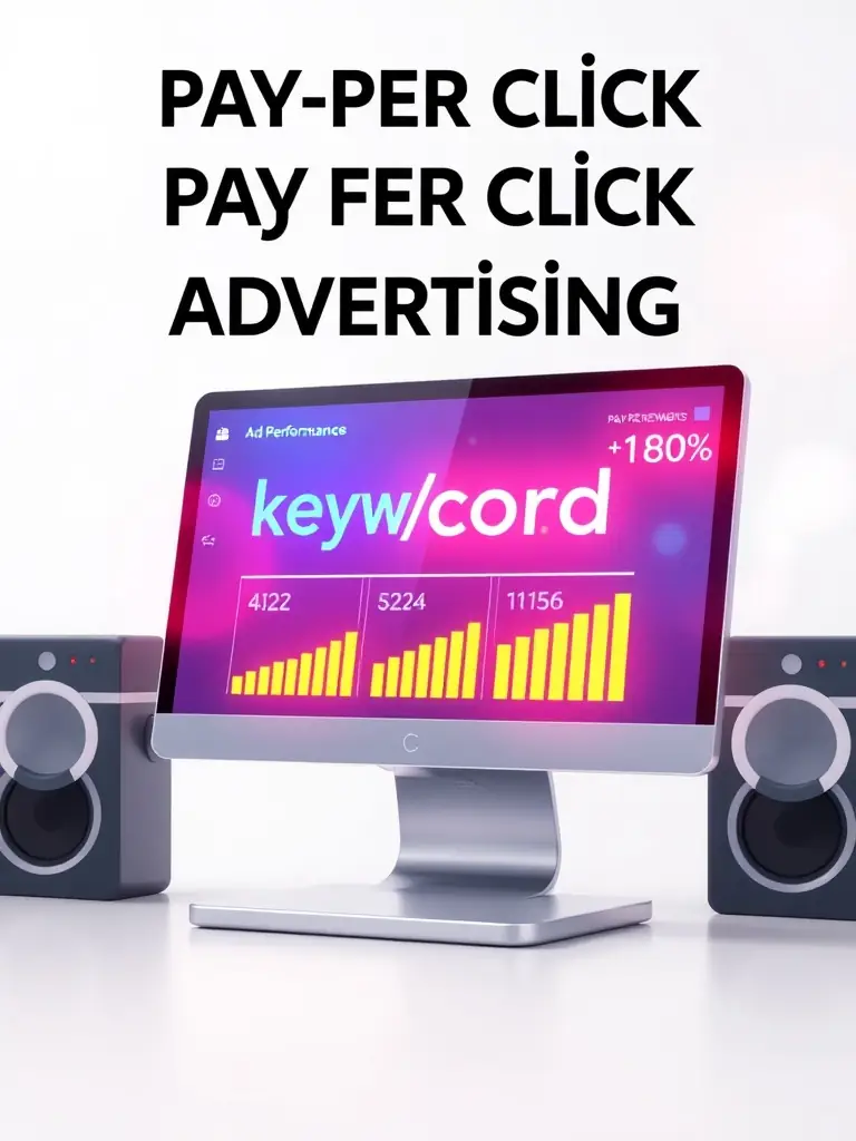 An image showing keyword research tools and graphs, highlighting the process of identifying relevant and high-performing keywords for a PPC campaign.